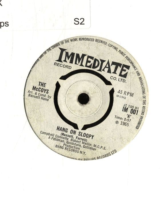 McCoys,The - Hang On Sloopy/I Can't Explain It (IM 001)