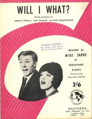 Mike Sarne - Billie Davis - Will I What - Ex
