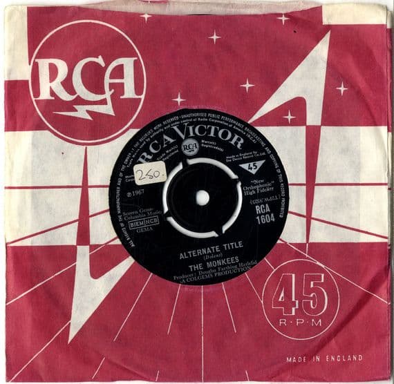 Monkees,The - Alternate Title/Forget That Girl (1604) M-