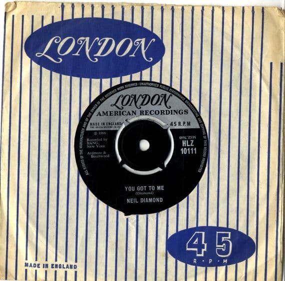 Neil Diamond - You Got To Me/Someday Baby (HLZ 10111)