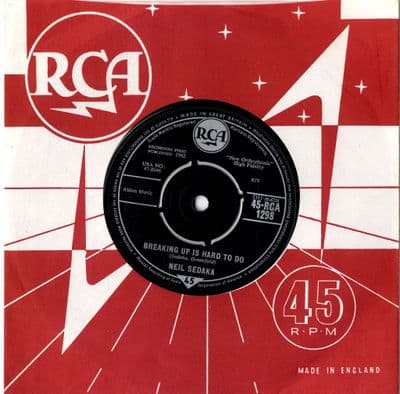 Neil Sedaka - Breaking Up Is Hard To Do/As Long As I Live (1298) M-