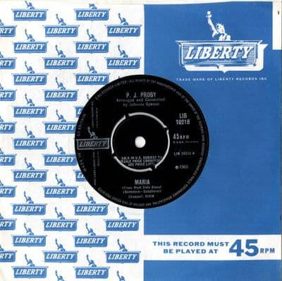 P.J. Proby - Maria/She Cried (10218) Ex