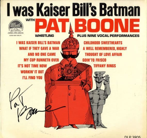 Pat Boone - I Was Kaiser Bill's Batman (DLP 3805) AUTOGRAPHED - Ex/M-