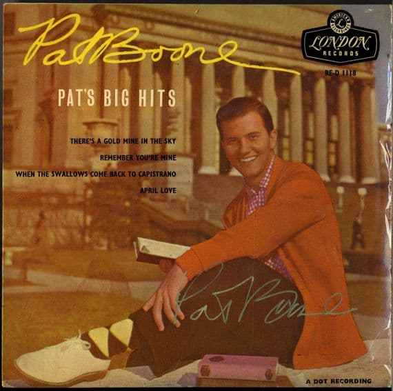 Pat Boone - Pat's Big Hits (RE-D 1118) Autographed - Ex/Ex