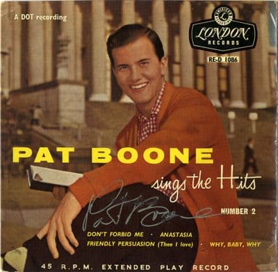 Pat Boone - Sings The Hits Number 2 (RE-D 1086) Autographed