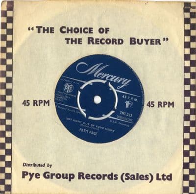 Patti Page - Left Right Out Of Your Heart/Longing To Hold You Again (7MT  223) M-