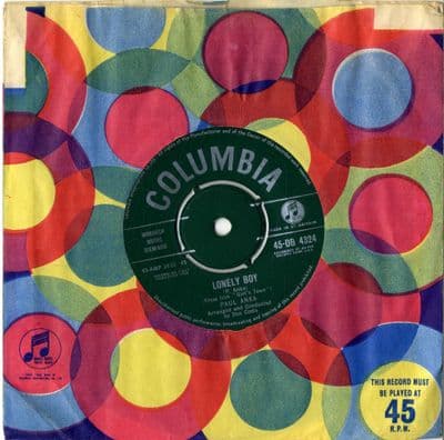 Paul Anka - Lonely Boy/Your Love (DB 4324) Ex