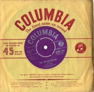 Paul Anka - You Are My Destiny/When I Stop Loving You (DB 4063) Ex