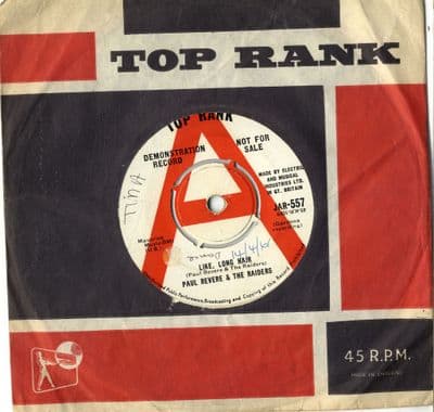Paul Revere & The Raiders - Like Long Hair/Sharon (Jar 557) Demo