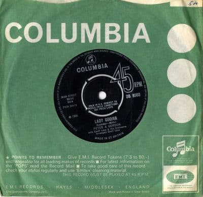 Peter & Gordon - Lady Godiva/Morning's Calling (DB 8003)