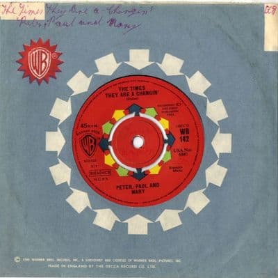 Peter, Paul And Mary - The Times They Are A Changin'/Blue WB 142) M-