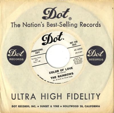 Rainbows,The - Color Of Love/Down The Block (16920) Promo - Ex