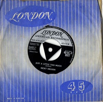 Ricky Nelson - Just A Little Too Much/Sweeter Than You (HL-P 8927)