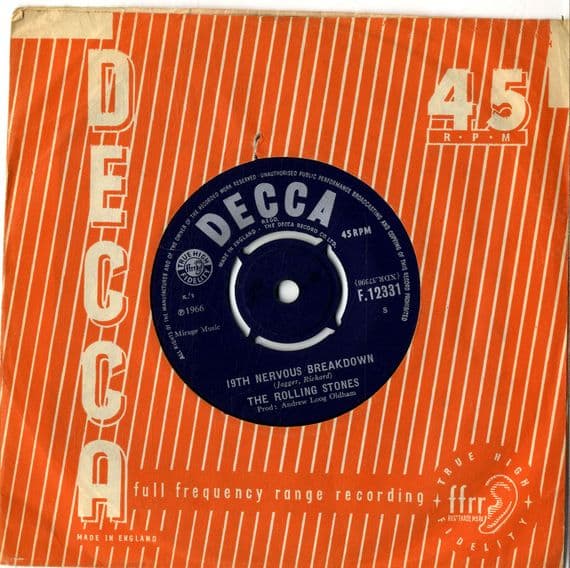 Rolling Stones,The - 19th Nervous Breakdown/As Tears Go By (F 12331 )
