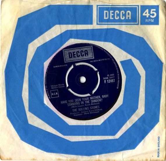 Rolling Stones,The - Have You Seen Your Mother Baby.Standing In The Shadows/Who's Driving .(F 12497)