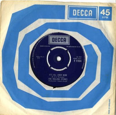 Rolling Stones,The - It's All Over Now/Good Times,Bad Times  (F 11934)
