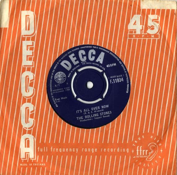 Rolling Stones,The - It's All Over Now/Good Times,Bad Times (F 11934) Ex