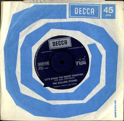 Rolling Stones,The - Let's Spend The Night Together/Ruby Tuesday (F 12546)