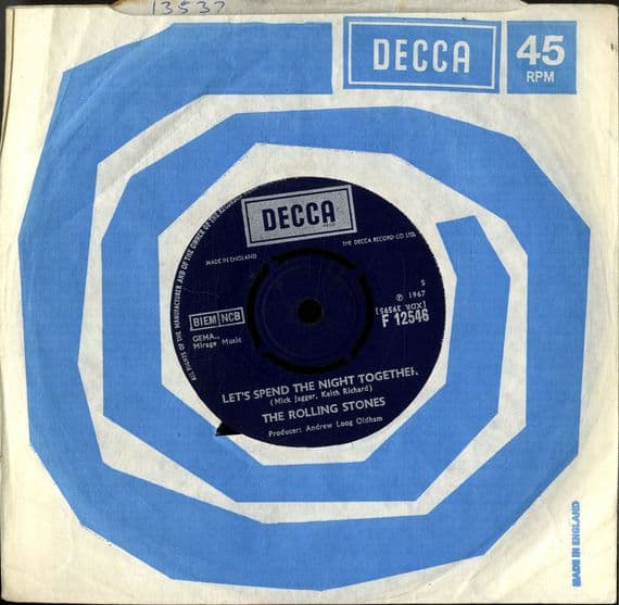 Rolling Stones,The - Let's Spend The Night Together/Ruby Tuesday (F 12546)