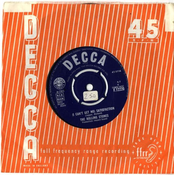 Rolling Stones,The - Satisfaction/The Spider And The Fly (F 12220) M-