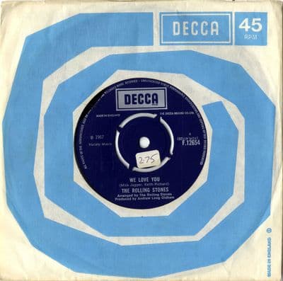 Rolling Stones,The - We Love You/Dandelion (F 12654)