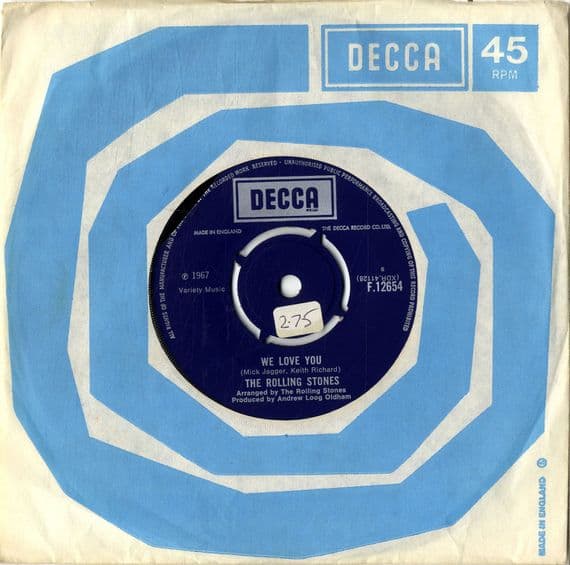 Rolling Stones,The - We Love You/Dandelion (F 12654)