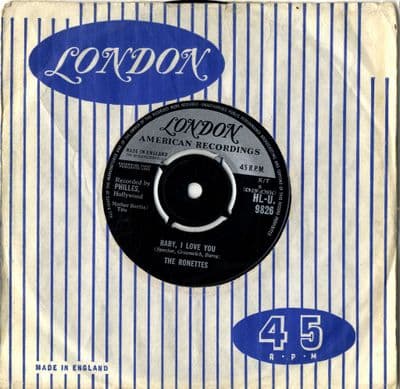 Ronettes,The - Baby, I Love You/Miss Joan and Mr. Sam (HLU 9826) Ex