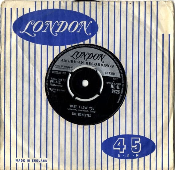 Ronettes,The - Baby, I Love You/Miss Joan and Mr. Sam (HLU 9826) Ex