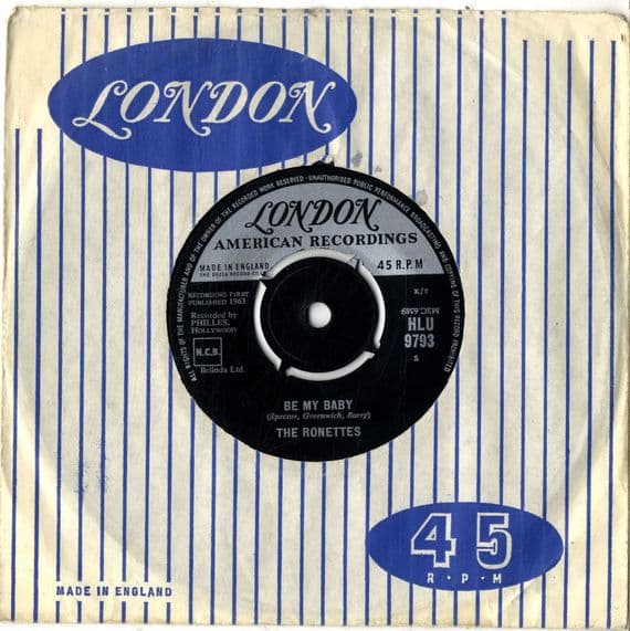 Ronettes,The - Be My Baby/Tedesco And Pitman (HLU 9793)