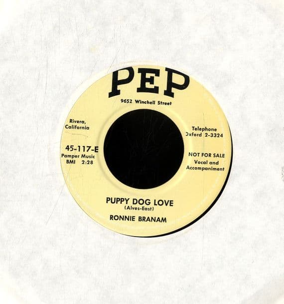 Ronnie Branam - Puppy Dog Love/You Treat Me Like A Fool (45-117)  M (As New)
