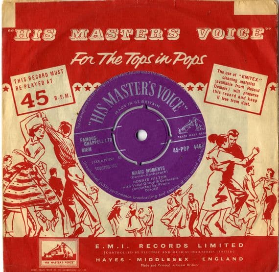 Ronnie Hilton - Magic Moments/One Blade Of Grass (POP 446) Ex