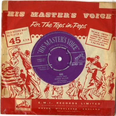 Ronnie Hilton -She/Marching Along To The Blues (POP 393) M-