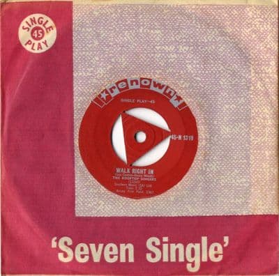 Rooftop Singers,The - Walk Right In/Cool Water (1319) M-