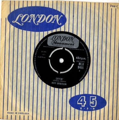 Roy Orbison - Cryin'/Candy Man (HLU 9405) M-