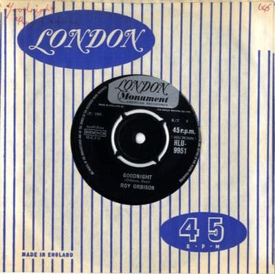 Roy Orbison - Goodnight/Only With You (HLU 9951) M-