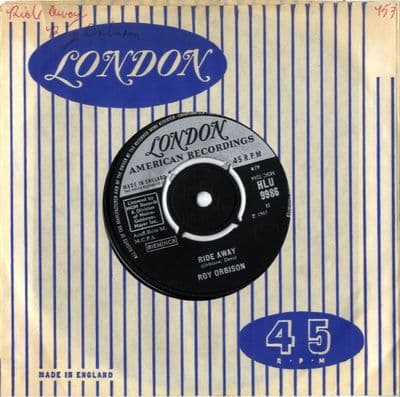 Roy Orbison - Ride Away/Wondering (HLU 9986) Ex