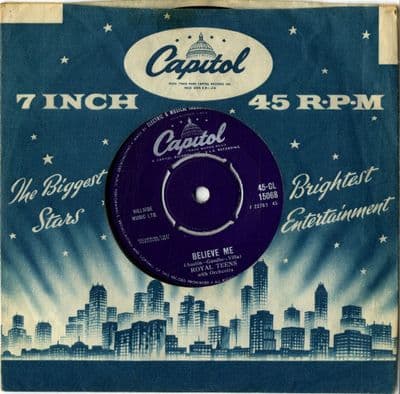 Royal Teens,The - Believe Me/Little Cricket (CL 15068)