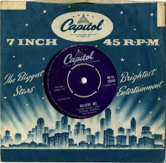 Royal Teens,The - Believe Me/Little Cricket (CL 15068)