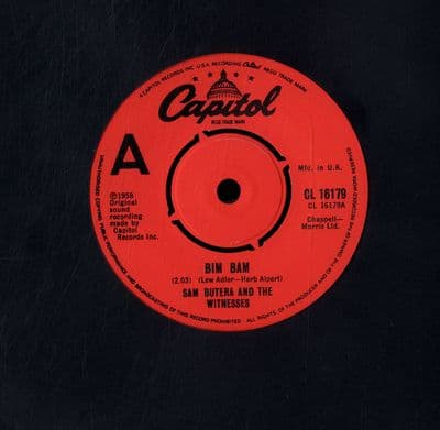 Sam Butera and The Witnesses - Bim Bam/Twinkle In Your Eyes (CL 16179) M-