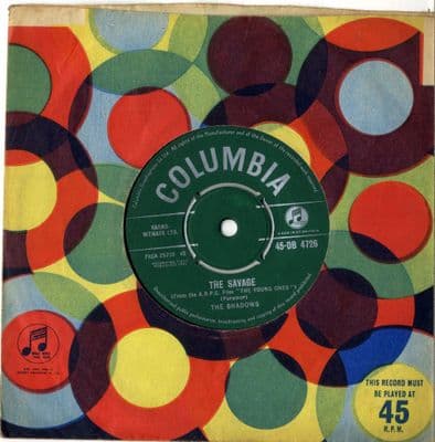 Shadows,The - The Savage/Peace Pipe (DB 4726) Ex