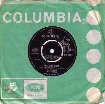 Shadows,The - The War Lord/I Wish I Could Shimmy Like My Sister Arthur (DB 7769)