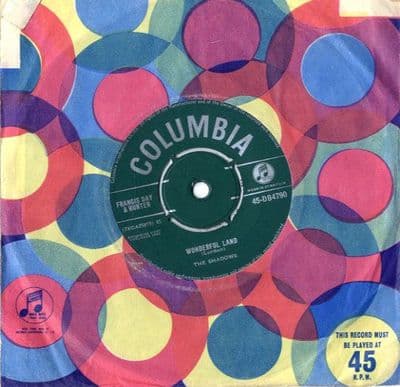 Shadows,The - Wonderful Land/Stars fell On Stockton (DB 4790) Small Print