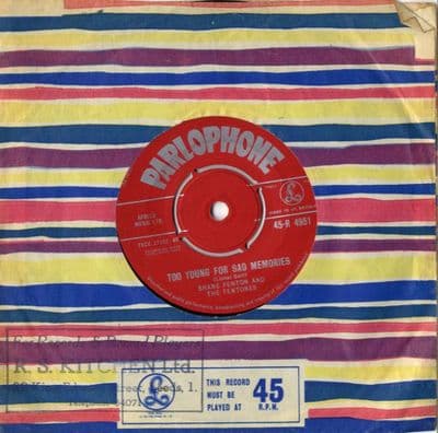 Shane Fenton - Too Young For Sad Memories/You're Telling Me (R 4951)