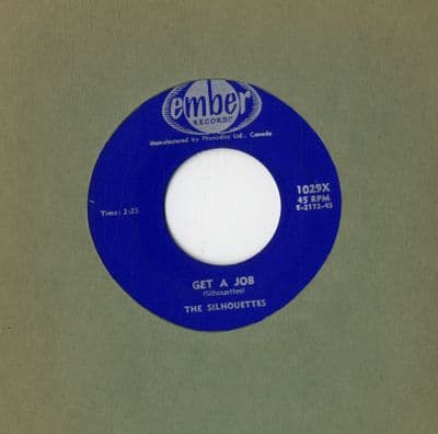 Silhouettes,The - Get A Job/I Am Lonely (1029X) Canada