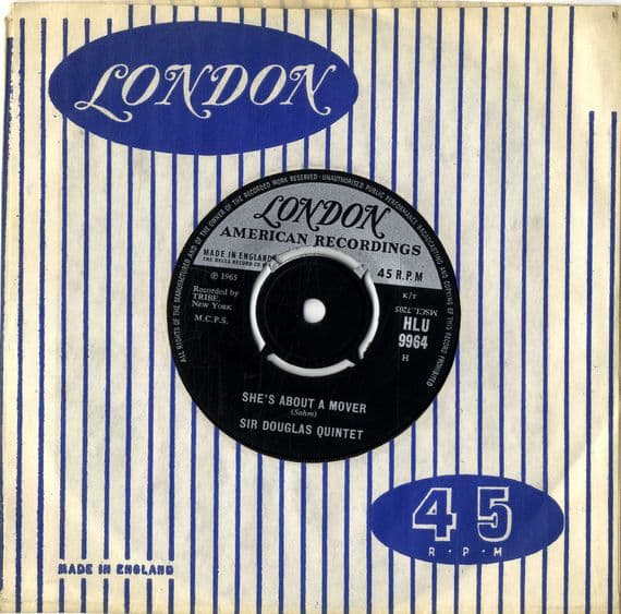 Sir Douglas Quintet - She's About A Mover/We'll Take Our Last Walk Tonight (HLU 9964) Ex