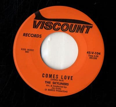Skyliners,The - Comes Love/Tell Me (V 104) M-