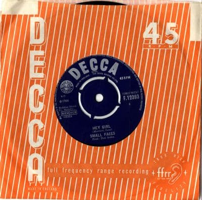 Small Faces - Hey Girl/Almost Grown (F 12393) Ex