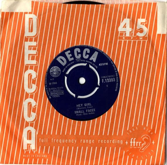 Small Faces - Hey Girl/Almost Grown (F 12393) Ex