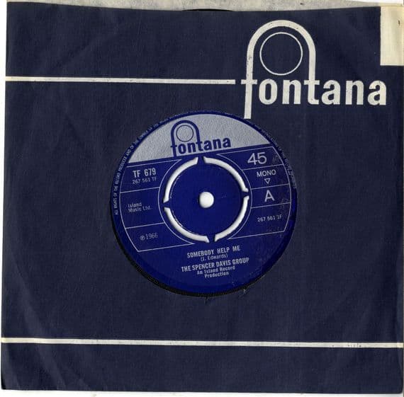 Spencer Davis Group,The - Somebody Help Me/Stevie's Blues (TF 679) M-