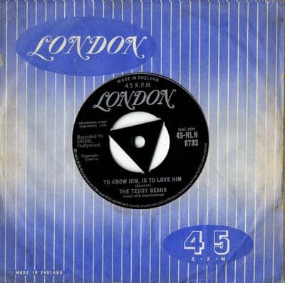 Teddy Bears - To Know Him Is To Love Him/Don't You Worry My Little Pet (HLN 8733)